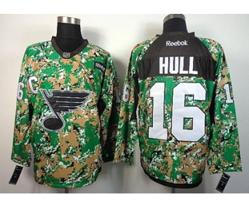 St. Louis Blues #16 Brett Hull 2014 Camo Jersey