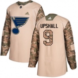 Adidas Blues #9 Scottie Upshall Camo Authentic 2017 Veterans Day Stitched NHL Jersey