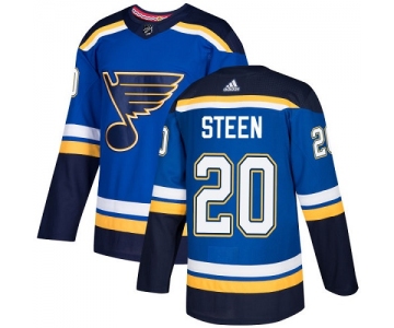 Men's Adidas St. Louis Blues #20 Alexander Steen Blue Home Authentic Stitched NHL Jersey