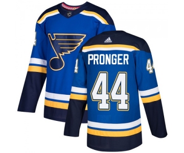 Men's Adidas St. Louis Blues #44 Chris Pronger Blue Home Authentic Stitched NHL Jersey