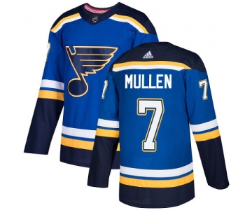 Men's Adidas St. Louis Blues #7 Joe Mullen Blue Home Authentic Stitched NHL Jersey