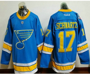 Men's St. Louis Blues #17 Jaden Schwartz Blue 2017 Winter Classic Stitched NHL Reebok Hockey Jersey