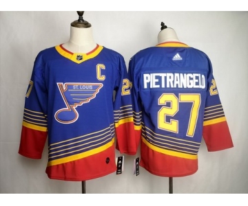 Men's St. Louis Blues 27 Alex Pietrangelo Blue Adidas Jersey