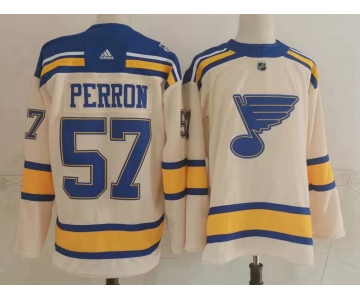 Men's St Louis Blues #57 David Perron Cream 2022 Winter Classic Authentic Jersey