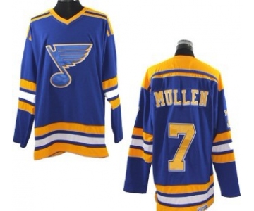 St. Louis Blues #7 Joe Mullen Blue Throwback CCM Jersey