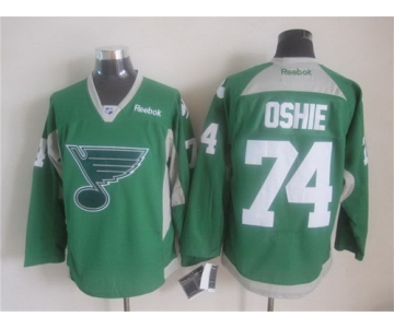 St. Louis Blues #74 T.J. Oshie 2014 Training Green Jersey