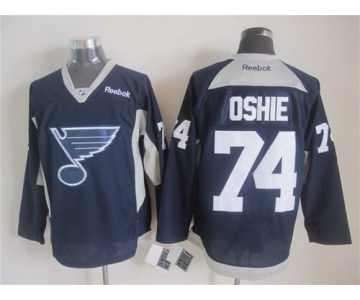 St. Louis Blues #74 T.J. Oshie 2014 Training Navy Blue Jersey