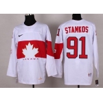 2014 Olympics Canada #91 Steven Stamkos White Jersey