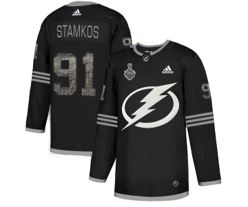 Adidas Lightning #91 Steven Stamkos Black Authentic Classic 2020 Stanley Cup Final Stitched NHL Jersey