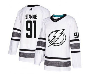 Lightning #91 Steven Stamkos White Authentic 2019 All-Star Stitched Hockey Jersey