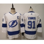 Lightning 91 Steven Stamkos White Women Adidas Jersey