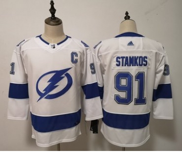 Lightning 91 Steven Stamkos White Women Adidas Jersey