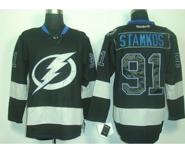 Tampa Bay Lightning #91 Steven Stamkos Black Ice Jersey