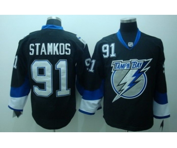 Tampa Bay Lightning #91 Steven Stamkos Black Jersey