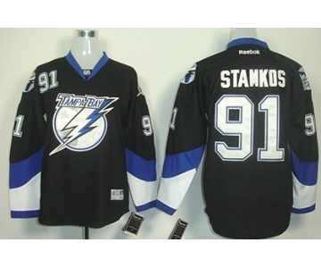 Tampa Bay Lightning #91 Steven Stamkos Black Kids Jersey
