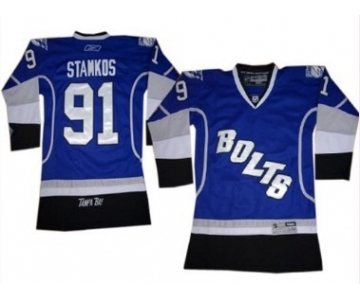 Tampa Bay Lightning #91 Steven Stamkos Blue Third Kids Jersey