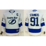 Tampa Bay Lightning #91 Steven Stamkos New White Kids Jersey