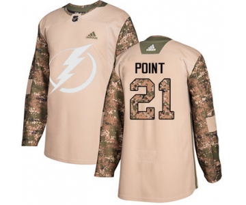 Adidas Tampa Bay Lightning #21 Brayden Point Camo Authentic 2017 Veterans Day Stitched Youth NHL Jersey