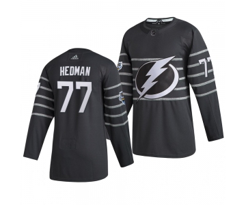 Men's Tampa Bay Lightning #77 Victor Hedman Gray 2020 NHL All-Star Game Adidas Jersey