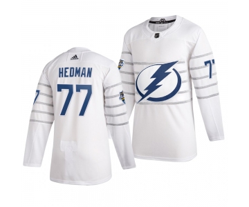 Men's Tampa Bay Lightning #77 Victor Hedman White 2020 NHL All-Star Game Adidas Jersey