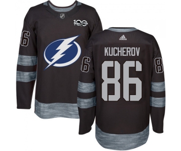 Adidas Lightning #86 Nikita Kucherov Black 1917-2017 100th Anniversary Stitched NHL Jersey