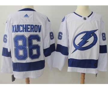 Adidas Lightning #86 Nikita Kucherov White Road Authentic Stitched NHL Jersey