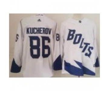 Men's Tampa Bay Lightning #86 Nikita Kucherov White 2022 Stadium Series Authentic Jersey