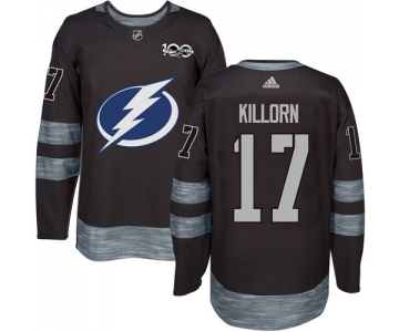 Adidas Lightning #17 Alex Killorn Black 1917-2017 100th Anniversary Stitched NHL Jersey