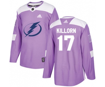 Adidas Lightning #17 Alex Killorn Purple Authentic Fights Cancer Stitched NHL Jersey