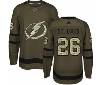 Adidas Lightning #26 Martin St. Louis Green Salute to Service Stitched NHL Jersey