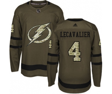 Adidas Lightning #4 Vincent Lecavalier Green Salute to Service Stitched NHL Jersey