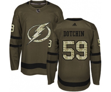 Adidas Lightning #59 Jake Dotchin Green Salute to Service Stitched NHL Jersey