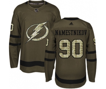 Adidas Lightning #90 Vladislav Namestnikov Green Salute to Service Stitched NHL Jersey