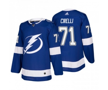 Men's Tampa Bay Lightning#71 Anthony Cirelli Blue Stitched Jersey
