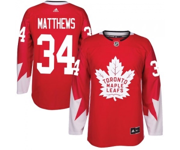 Adidas Toronto Maple Leafs #34 Auston Matthews Red Alternate Stitched Youth NHL Jersey