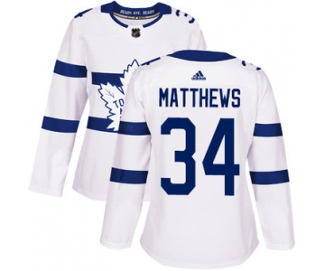 Adidas Toronto Maple Leafs #34 Auston Matthews White Authentic 2018 Stadium Series Women's Stitched NHL Jersey