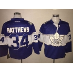 Maple Leafs 34 Auston Matthews Blue 2017 Centennial Classic Reebok Jersey