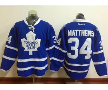Maple Leafs #34 Auston Matthews Blue Alternate Stitched NHL Jersey