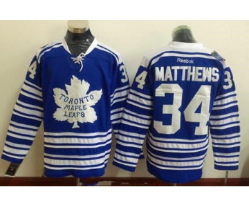 Men's Toronto Maple Leafs #34 Auston Matthews Blue 2014 Winter Classic Stitched NHL Reebok Hockey Jersey