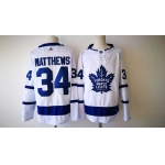 Men's Toronto Maple Leafs #34 Auston Matthews White 2017-2018 adidas Hockey Stitched NHL Jersey