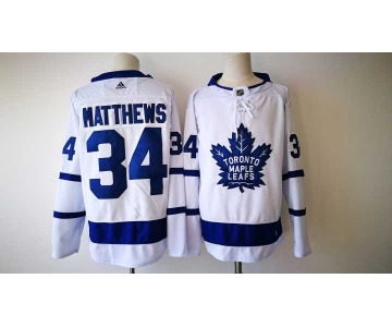 Men's Toronto Maple Leafs #34 Auston Matthews White 2017-2018 adidas Hockey Stitched NHL Jersey