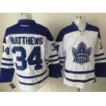 Men's Toronto Maple Leafs #34 Auston Matthews White Third Stitched NHL Reebok Hockey Jersey