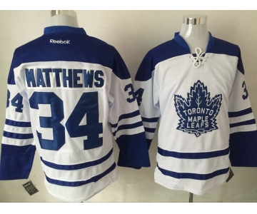 Men's Toronto Maple Leafs #34 Auston Matthews White Third Stitched NHL Reebok Hockey Jersey