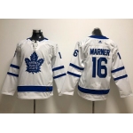 Adidas Toronto Maple Leafs #16 Mitchell Marner White Road Authentic Stitched Youth NHL Jersey