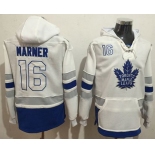 Maple Leafs #16 Mitchell Marner White Name & Number Pullover NHL Hoodie
