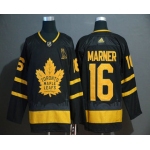 Men's Toronto Maple Leafs #16 Mitchell Marner Black Golden City Edition Adidas Stitched NHL Jersey