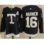 Men's Toronto Maple Leafs 16 Mitchell Marner Navy 2022 NHL Heritage Classic Adidas Jersey