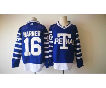 Men's Toronto Maple Leafs #16 Mitchell Marner Royal Blue Arenas 2017-2018 Hockey Stitched NHL Jersey