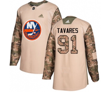 Adidas Islanders #91 John Tavares Camo Authentic 2017 Veterans Day Stitched NHL Jersey