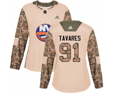 Adidas New York Islanders #91 John Tavares Camo Authentic 2017 Veterans Day Women's Stitched NHL Jersey